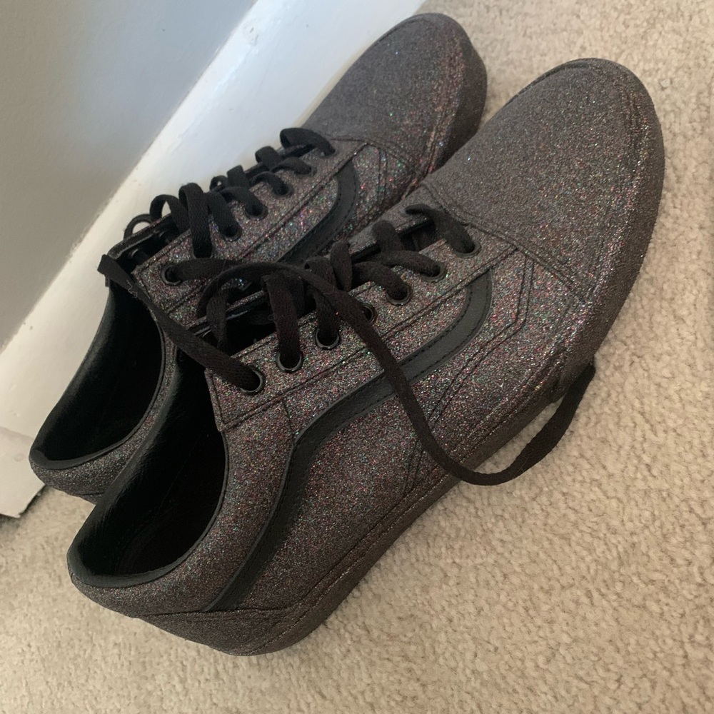 Black sparkle vans size 11.5